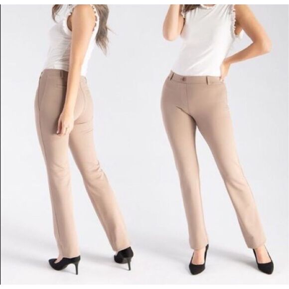 Betabrand tanstretchy M business casual minimalist knit pants - Picture 1 of 4